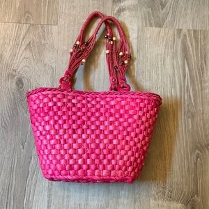 Beach mini straw bag